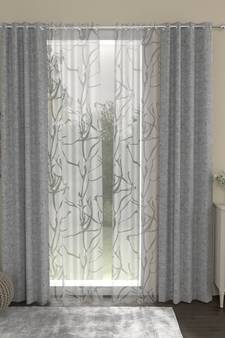 ROSARA HOME Yarn Dyed Wallace Pack of 4 Door Curtains