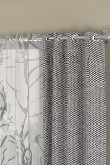 ROSARA HOME Yarn Dyed Wallace Pack of 4 Door Curtains