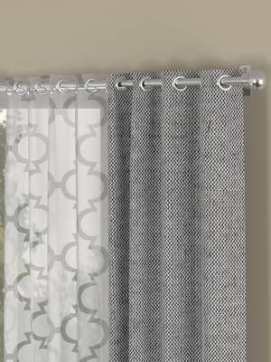 ROSARA HOME Yarn Dyed Bruno Pack of 4 Door Curtains 2