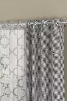 ROSARA HOME Yarn Dyed Bruno Pack of 4 Door Curtains
