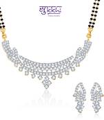Sukkhi Fabulous Gold and Rhodium plated CZ Mangal Sutra Set 