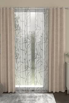 ROSARA HOME Yarn Dyed Wallace Pack of 4 Door Curtains