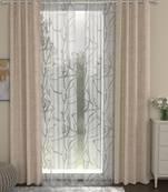 ROSARA HOME Yarn Dyed Wallace Pack of 4 Door Curtains