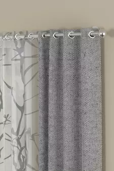 ROSARA HOME Yarn Dyed Wallace Pack of 4 Window Curtains