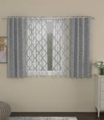 ROSARA HOME Yarn Dyed Bruno Pack of 4 Window Curtains