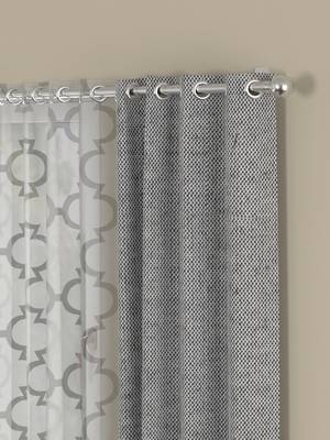 ROSARA HOME Yarn Dyed Bruno Pack of 4 Window Curtains 2