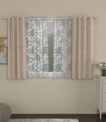 ROSARA HOME Yarn Dyed Belle Pack of 4 Window Curtains