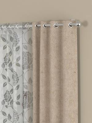 ROSARA HOME Yarn Dyed Belle Pack of 4 Window Curtains 2
