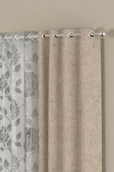 ROSARA HOME Yarn Dyed Belle Pack of 4 Window Curtains