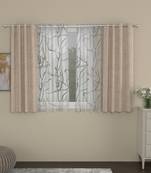 ROSARA HOME Yarn Dyed Wallace Pack of 4 Window Curtains