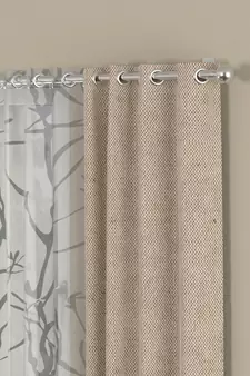 ROSARA HOME Yarn Dyed Wallace Pack of 4 Window Curtains