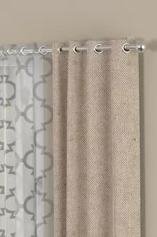 ROSARA HOME Yarn Dyed Bruno Pack of 4 Window Curtains