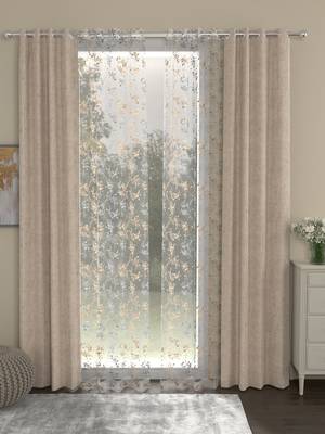 ROSARA HOME Yarn Dyed Mimosa Pack of 4 Door Curtains 1