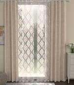 ROSARA HOME Yarn Dyed ogge Pack of 4 Door Curtains