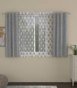 ROSARA HOME Yarn Dyed dwell Pack of 4 Window Curtains