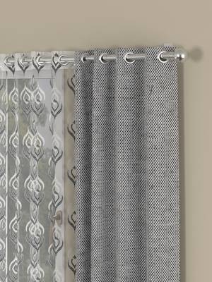 ROSARA HOME Yarn Dyed dwell Pack of 4 Window Curtains 2