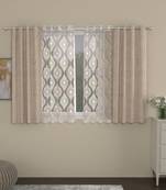 ROSARA HOME Yarn Dyed ogge Pack of 4 Window Curtains