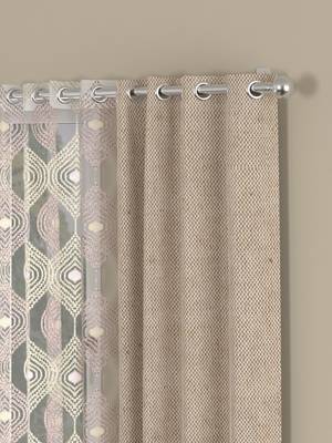 ROSARA HOME Yarn Dyed ogge Pack of 4 Window Curtains 2