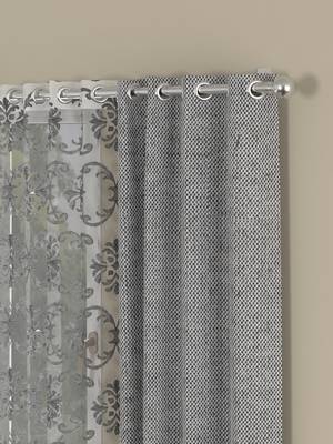 ROSARA HOME Yarn Dyed ornate Pack of 4 Window Curtains 2