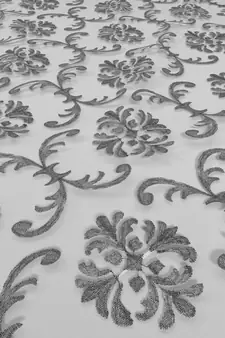 ROSARA HOME Yarn Dyed ornate Pack of 4 Window Curtains