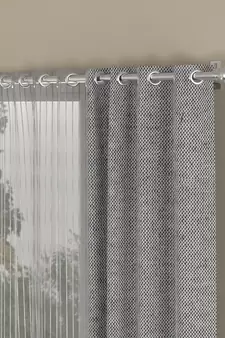 ROSARA HOME Yarn Dyed Striped Pack of 4 Door Curtains