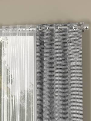 ROSARA HOME Yarn Dyed Striped Pack of 4 Door Curtains 2
