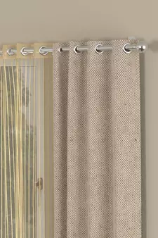 ROSARA HOME Yarn Dyed Striped Pack of 4 Window Curtains
