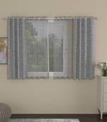 ROSARA HOME Yarn Dyed Striped Pack of 4 Window Curtains