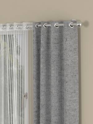 ROSARA HOME Yarn Dyed Striped Pack of 4 Window Curtains 2
