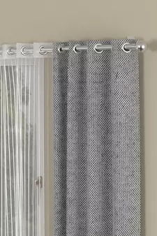 ROSARA HOME Yarn Dyed Striped Pack of 4 Window Curtains