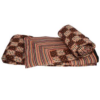 Traditional Golden Print Cotton Double Quilts 1