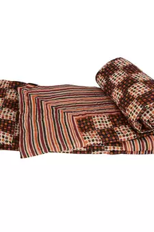 Traditional Golden Print Cotton Double Quilts