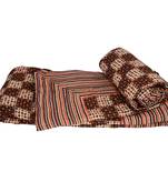 Traditional Golden Print Cotton Double Quilts