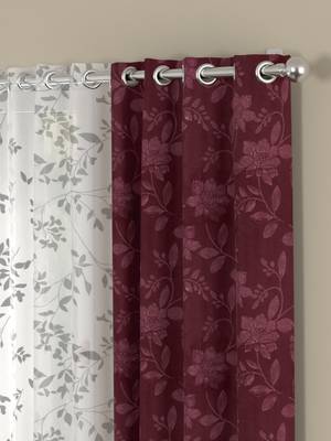 ROSARA HOME Olivia Emily Pack of 4 Window Curtains 2
