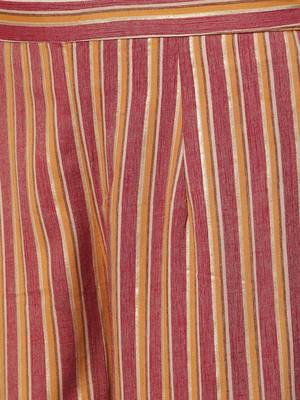 Beige & Maroon Rayon Floral Kurta With Palazzo 3
