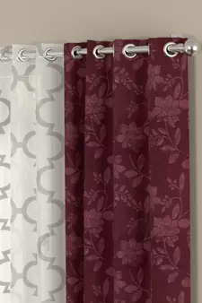 ROSARA HOME Olivia Bruno Pack of 4 Window Curtains