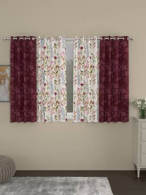 ROSARA HOME Olivia Grace Voile Pack of 4 Window Curtains 1