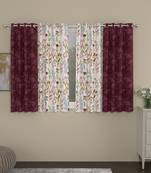 ROSARA HOME Olivia Grace Voile Pack of 4 Window Curtains