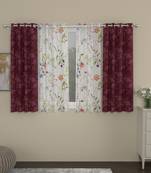 ROSARA HOME Olivia Voile Pack of 4 Window Curtains