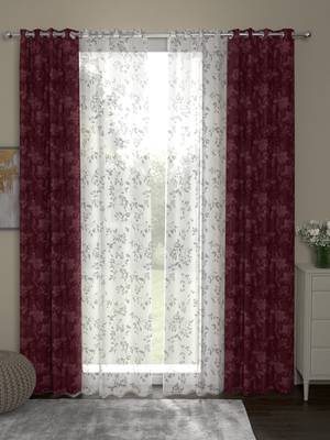 ROSARA HOME Olivia Emily Pack of 4 Door Curtains 1