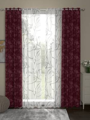 ROSARA HOME Olivia Wallace Pack of 4 Door Curtains 1