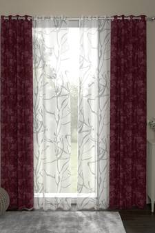 ROSARA HOME Olivia Wallace Pack of 4 Door Curtains