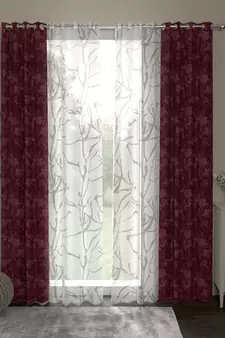 ROSARA HOME Olivia Wallace Pack of 4 Door Curtains