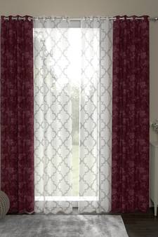 ROSARA HOME Olivia Bruno Pack of 4 Door Curtains