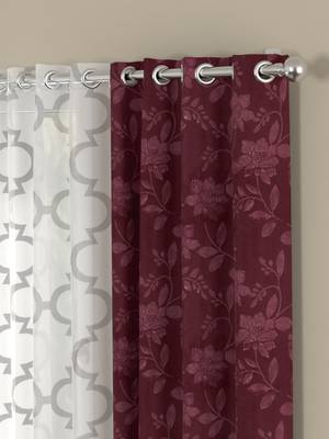 ROSARA HOME Olivia Bruno Pack of 4 Door Curtains 2