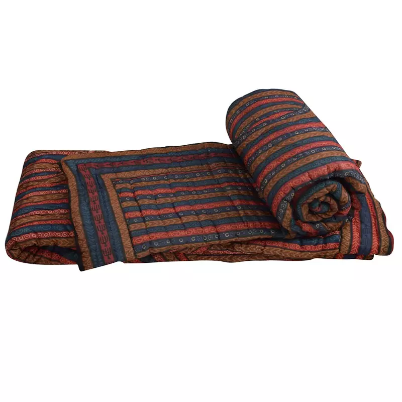 Fabulous Block Print Cotton Double Bed Quilts