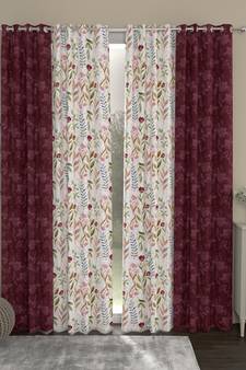 ROSARA HOME Olivia Grace Voile Pack of 4 Door Curtains