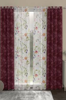 ROSARA HOME Olivia Voile Pack of 4 Door Curtains