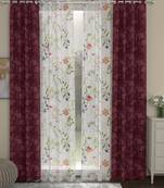 ROSARA HOME Olivia Voile Pack of 4 Door Curtains