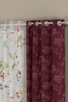ROSARA HOME Olivia Voile Pack of 4 Door Curtains